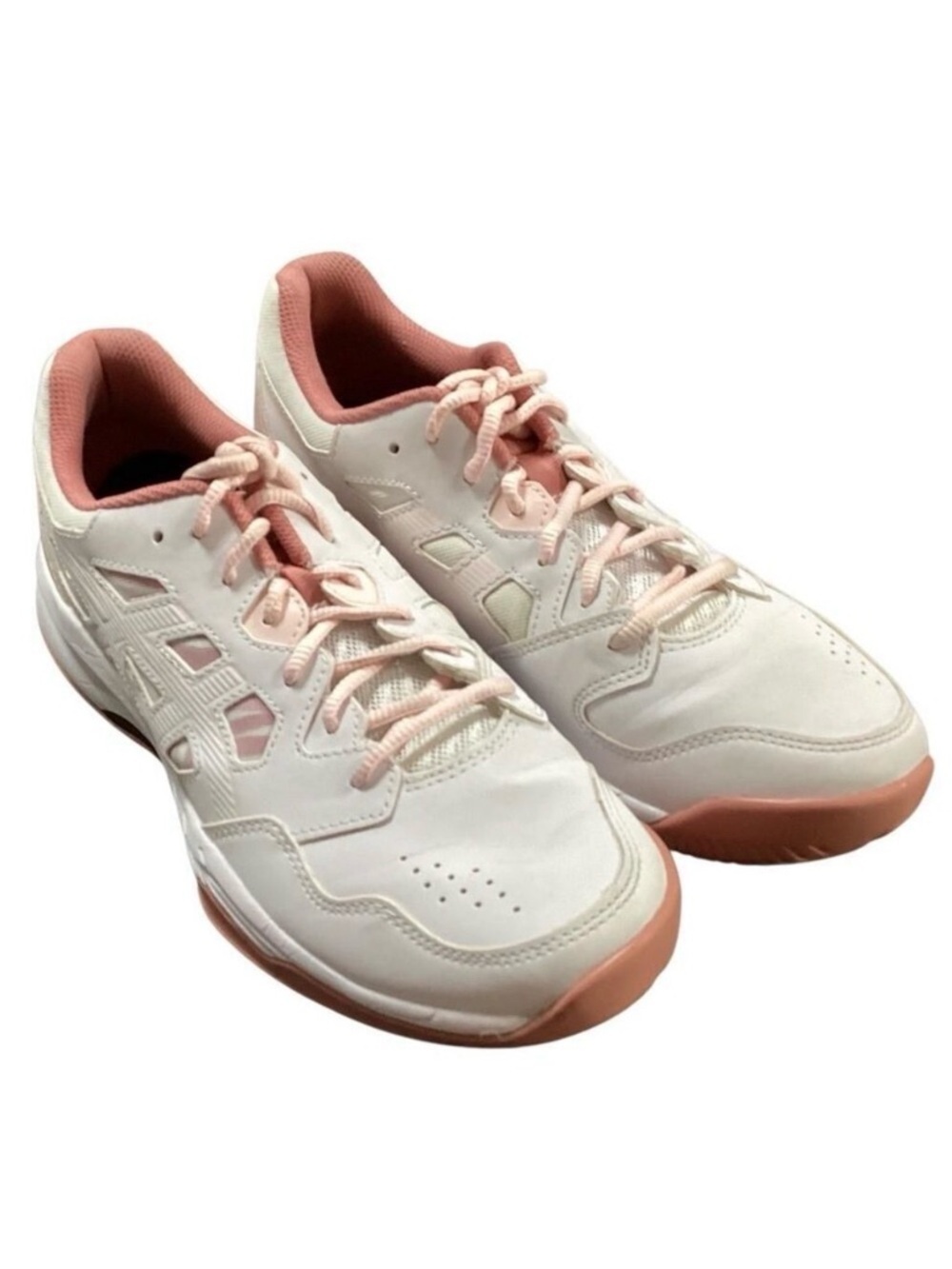 Asics Pickle Ball Sneakers Women 8.5 White Pink Gel Renma Indoor Court Shoes